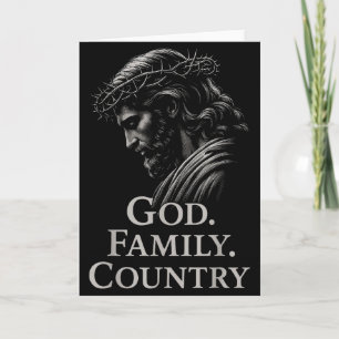 Hugvyn God Family Country Jesus Christian Faith Mi Card