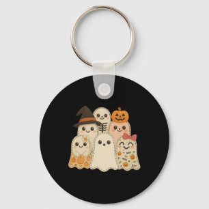 Hugvyn Halloween Patchwork Quilt Ghost Matching Fa Keychain