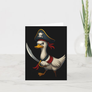 Hugvyn Halloween Pirate Goose Spooky Goose Costume Card