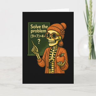 Hugvyn Halloween Skeleton Six Seven 67 Meme Pemdas Card