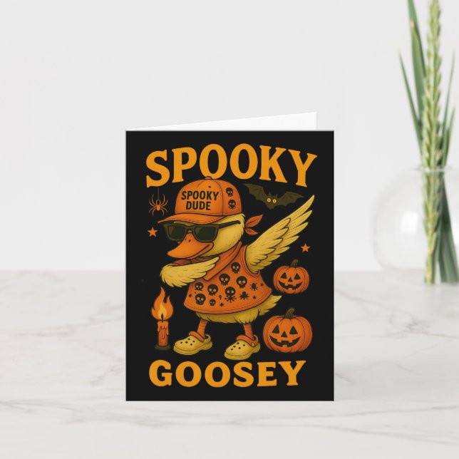 Hugvyn Halloween Spooky Goosey Halloween Silly Goo Card (Front)