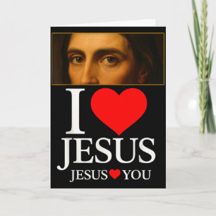 Hugvyn I Love Jesus I Heart Jesus Faith American C Card