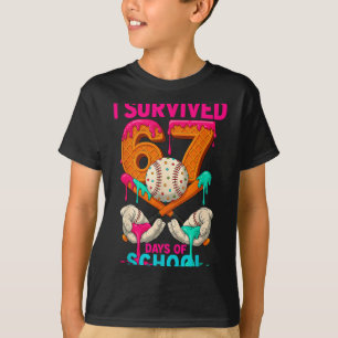 Hugvyn I Survived 67 Days Of School Ice Cream Six T-Shirt