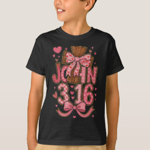 Hugvyn John 316 Valentine Loved Christian Preppy C T-Shirt