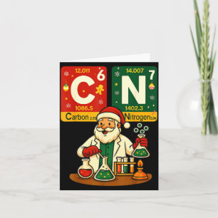 Hugvyn Science Christmas Carbon Nitrogen Six Seven Card