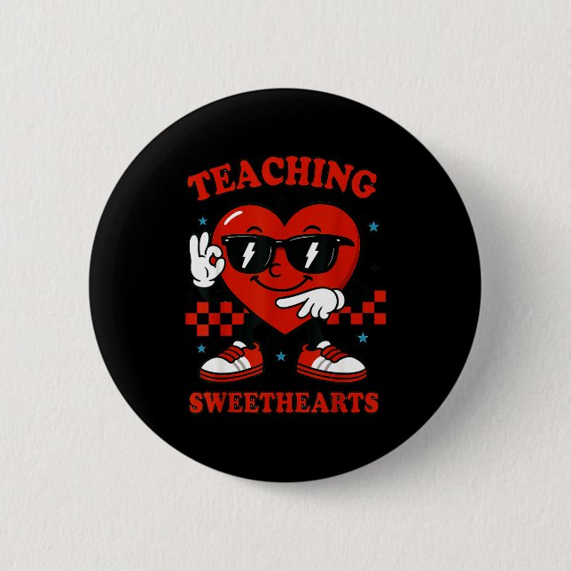 Hugvyn Six Seven Heart 6 7 Teaching Sweethearts Va 2 Inch Round Button (Front)