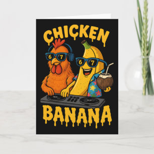 Hugvyn Six Seven Meme 6 7 Chicken Nana Dj Ice Crea Card