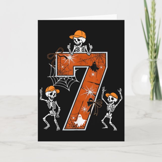 Hugvyn Six Seven Meme 6 7 Halloween Costume Dancin Card (Front)