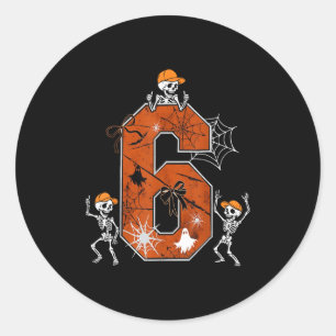 Hugvyn Six Seven Meme 6 7 Halloween Costume Dancin Classic Round Sticker