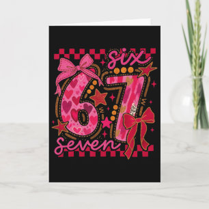 Hugvyn Six Seven Valentine 6 7 Meme Checkered Coqu Card