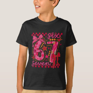 Hugvyn Six Seven Valentine 6 7 Meme Checkered Coqu T-Shirt