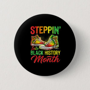 Hugvyn Stepping Into Black History Month Juneteent 2 Inch Round Button