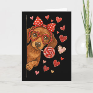 Hugvyn Valentine Dachshund Mama Cute Puppy Dog Mom Card