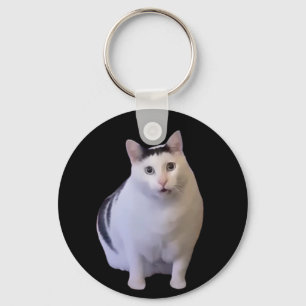 Huh Cat Meme Double Sided Keychain