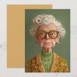 Huh? Grandma Portrait Invitation