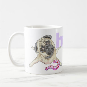 “HUH” Head Tilted Pug Coffee Mug