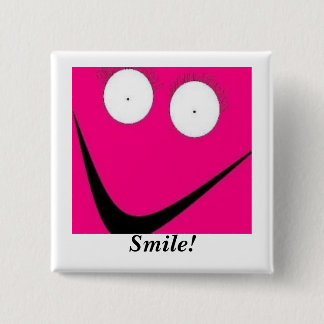 HUH, Smile! 2 Inch Square Button