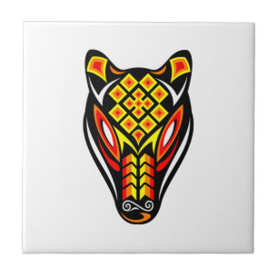Huichol Bear Mask Tile