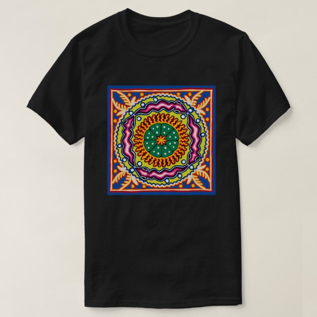 Huichol Peyote Art T-Shirt (Design Front)