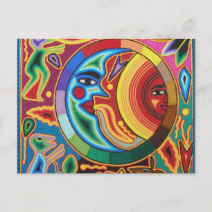 Huichol String Art from Mexico Postcard