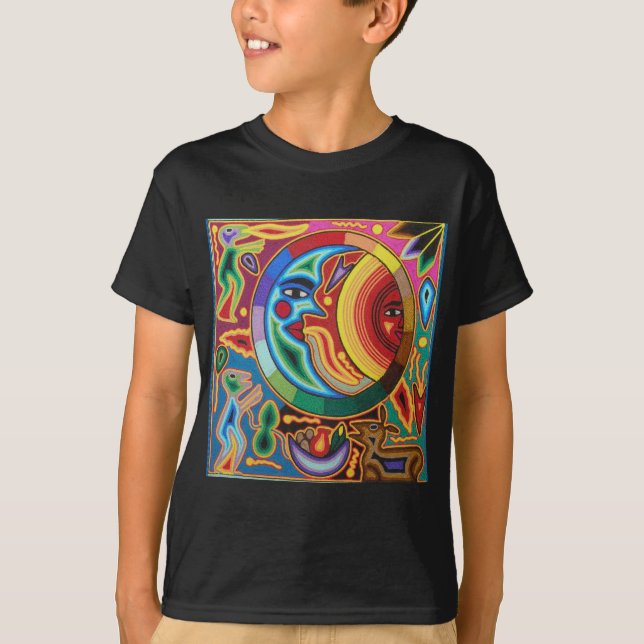 Huichol String Art from Mexico T-Shirt (Front)