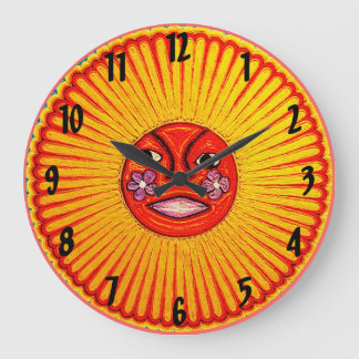 Huichol Sun Wall Clock