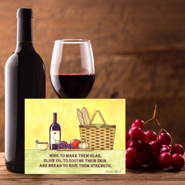 Huile de vin et pain Inspiration carte postale (Créateur téléchargé)