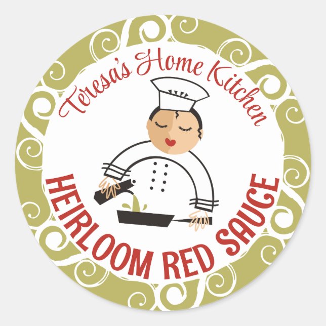 Huile d'olive chef cuisinière cuisine ou étiquette (Devant)