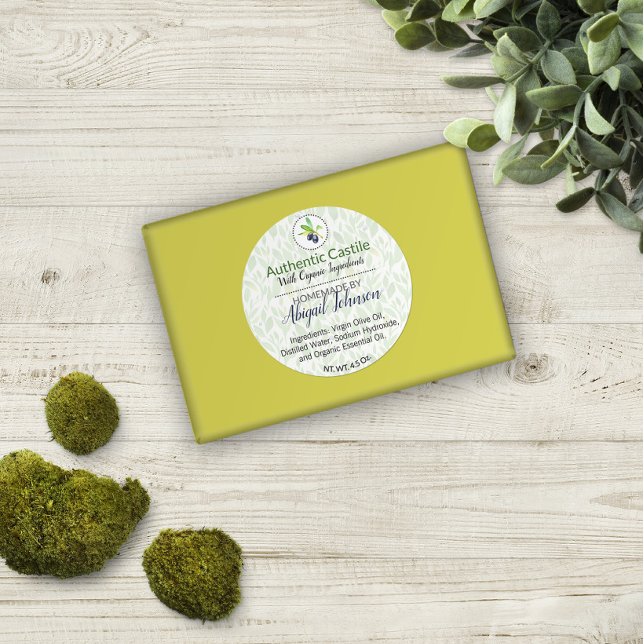 Huile d'Olive Pure Étiquette fait maison (Créateur téléchargé)