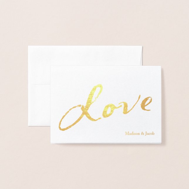 Huile d'or avec Carte de remerciements d'amour (Devant avec enveloppe)
