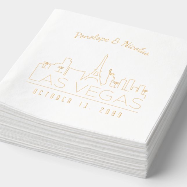 Huile d'or de serviettes personnalisées Las Vegas (Détail)