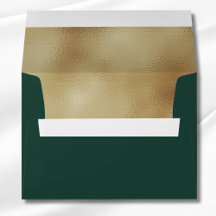 Huile d'or Faux vert personnalisé Forme Enveloppe