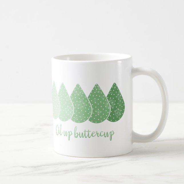 Huile vers le haut de tasse de renoncule (vert) (Droite)