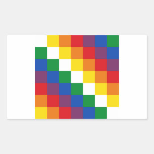 Huipala/Wipala Flag. Andean Qulla Suyu. Bolivia Sticker