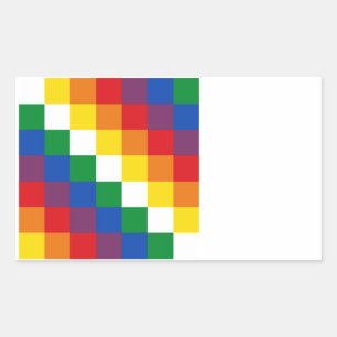 Huipala/Wipala Flag. Andean Qulla Suyu. Bolivia Sticker