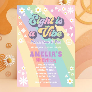 Huit est une invitation à l'anniversaire vibe