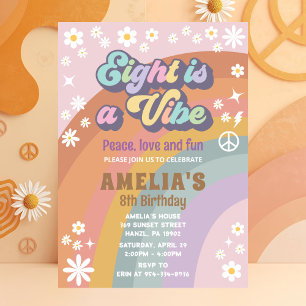 Huit est une invitation à l'anniversaire vibe