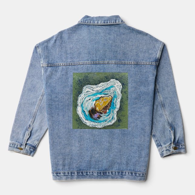 Huître avec veste Jeans de crabe de pois (Verso)