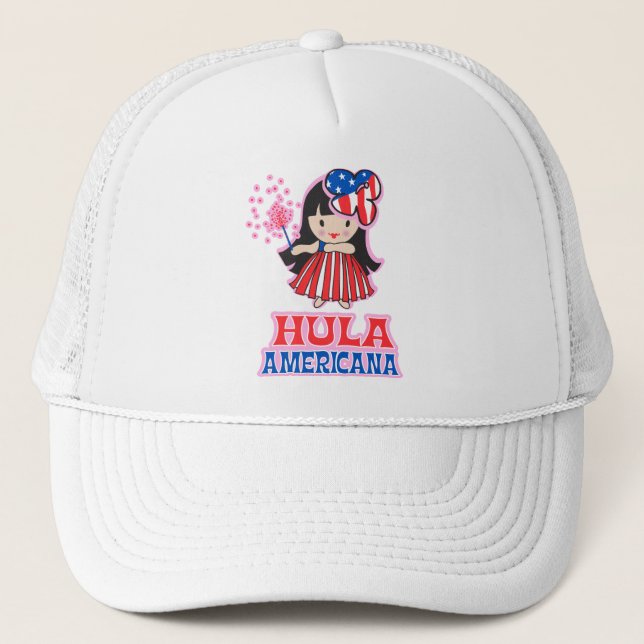 Hula Americana Trucker Hat (Front)