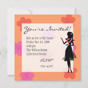 Hula Blooms Invitation