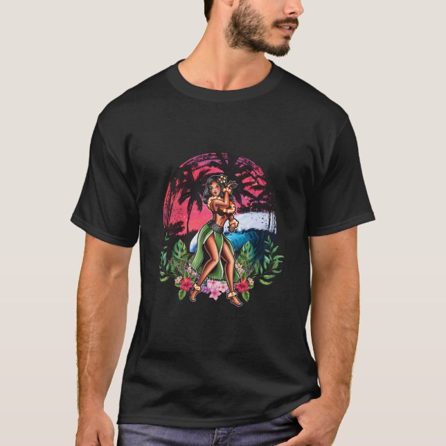 Hula Dance Hawaii Hula Dancer Hawaiian Aloha Hawai T-Shirt (Front)