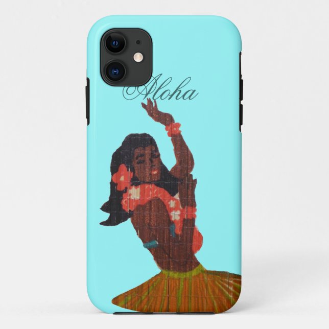 Hula Dancer Aloha Seafoam green Case-Mate iPhone Case (Back)