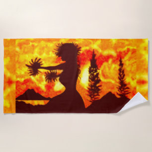 Hula Dancer  Beach Towel