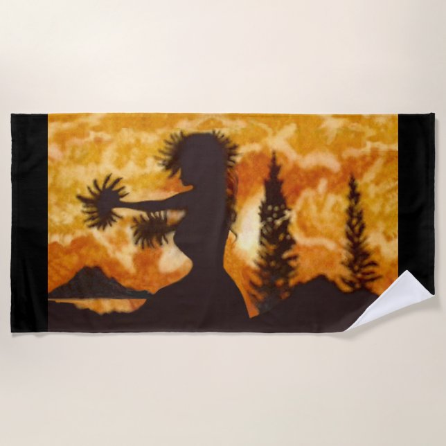 Hula Dancer  Beach Towel (Front)