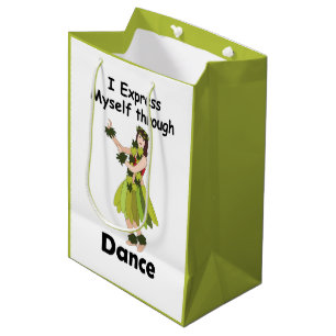 Hula Dancer Expressing Herself Through Dance Medium Gift Bag