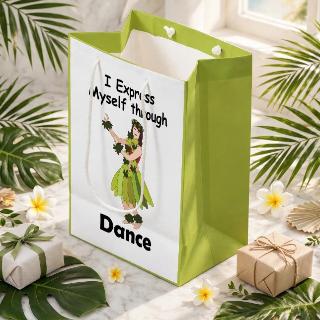 Hula Dancer Expressing Herself Through Dance Medium Gift Bag (Creator Uploaded)