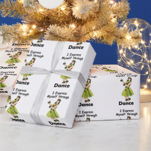 Hula Dancer Expressing Herself Through Dance Wrapping Paper
