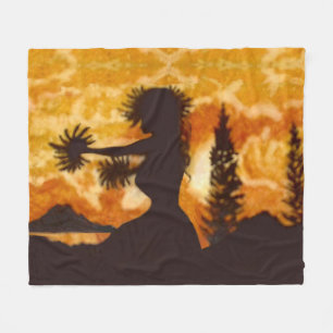 Hula Dancer Fleece Blanket
