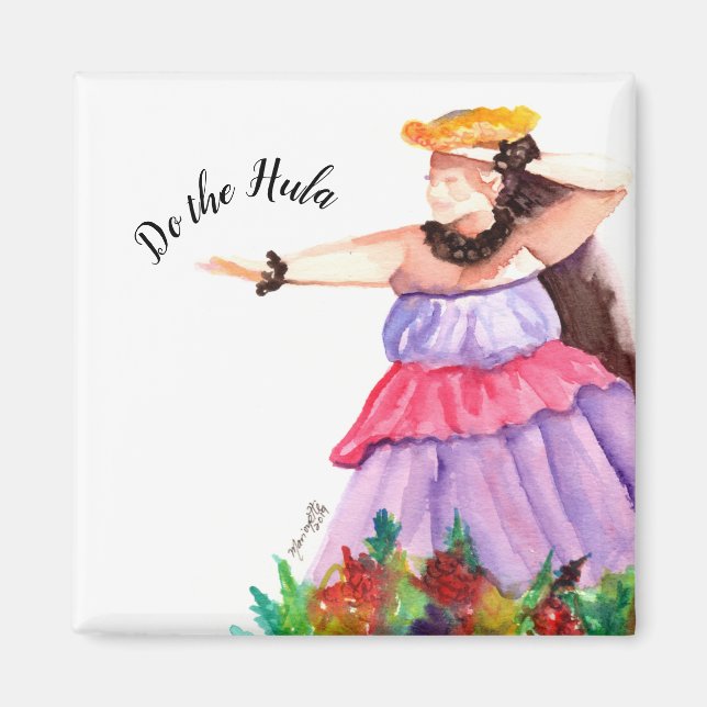 Hula Dancer Hawaiian Magnet (Devant)