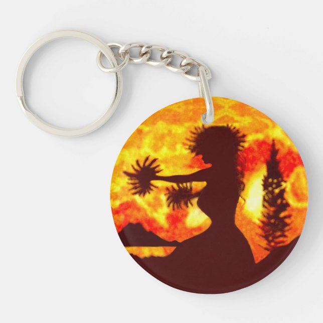 Hula Dancer  Keychain (Front)